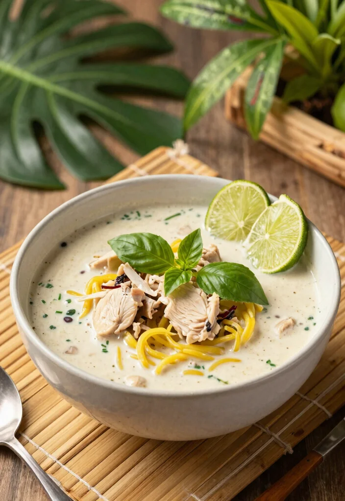 16 Crockpot Chicken Noodle Soup Recipes Cozy Comfort Bowls - 5. Thai Coconut Chicken Noodle Soup 1
