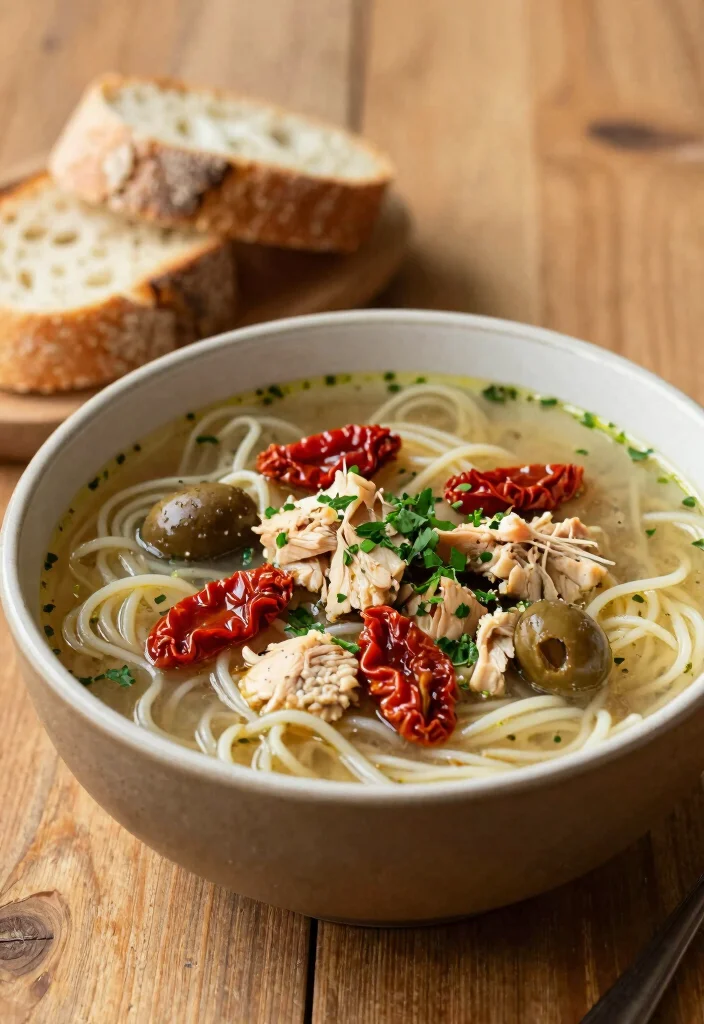 16 Crockpot Chicken Noodle Soup Recipes Cozy Comfort Bowls - 7. Mediterranean Chicken Noodle Soup 1