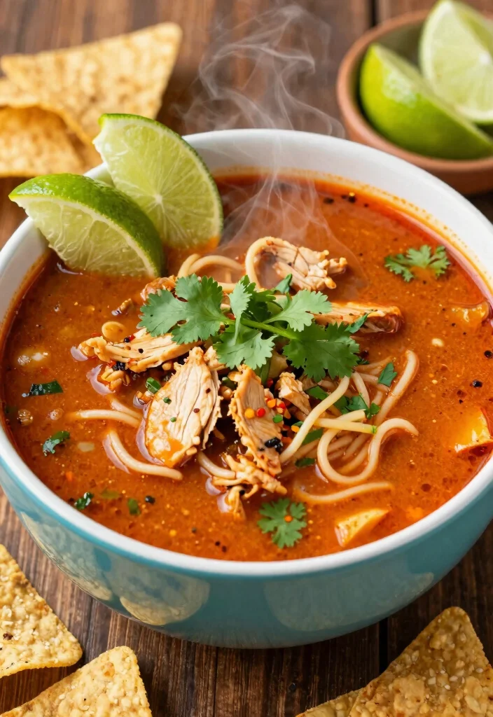 16 Crockpot Chicken Noodle Soup Recipes Cozy Comfort Bowls - 9. Spicy Chipotle Chicken Noodle Soup 1