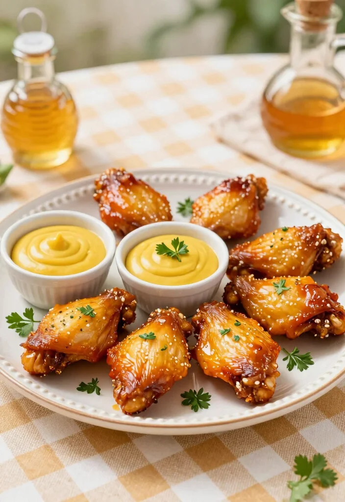 16 Crockpot Chicken Wings Recipes Sticky Crispy Style - 13. Mustard BBQ Wings 1