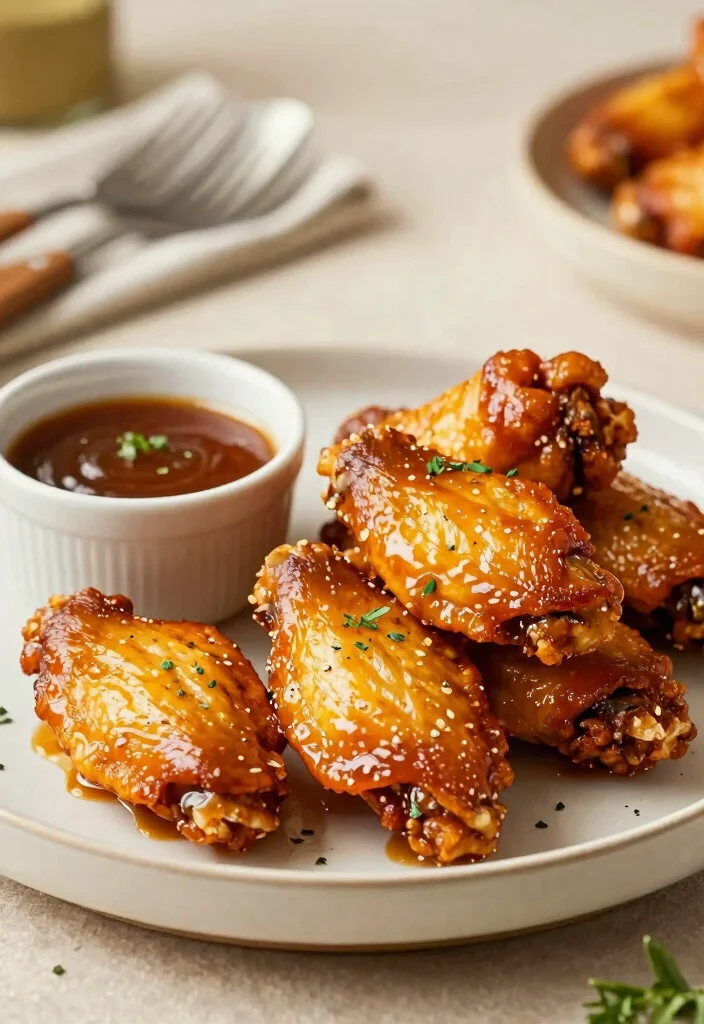 16 Crockpot Chicken Wings Recipes Sticky Crispy Style - 4. Maple Mustard Wings 1