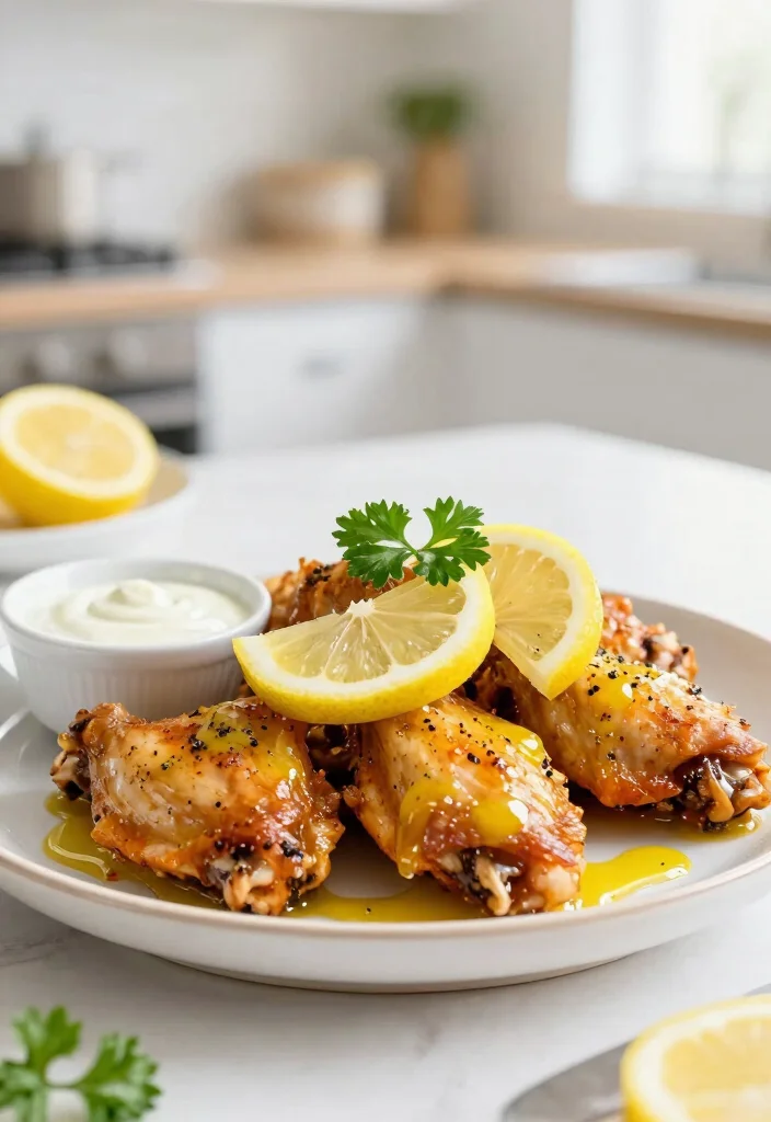 16 Crockpot Chicken Wings Recipes Sticky Crispy Style - 5. Lemon Pepper Wings 1
