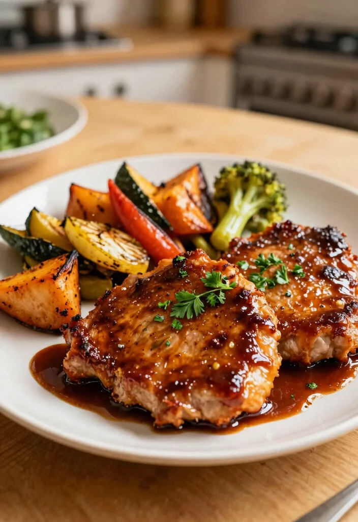 16 Crockpot Recipes Pork Chops: Tender Weeknight Meals - 11. Savory Balsamic Glazed Pork Chops 1