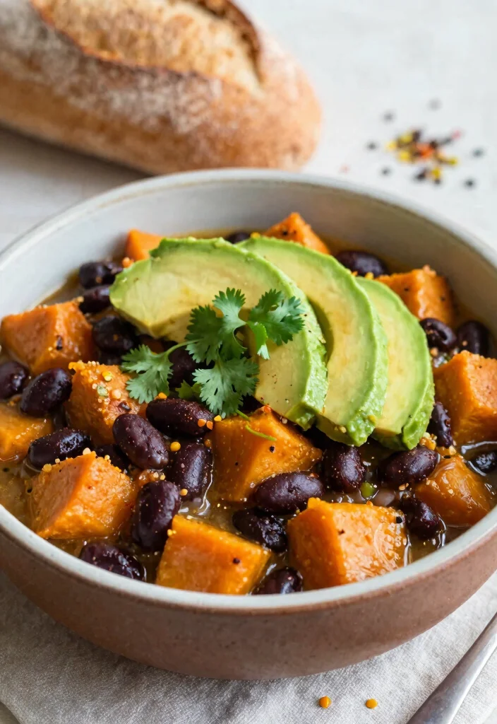16 Crockpot Recipes for Potluck Crowd Ready Favorites - 7. Sweet Potato and Black Bean Stew 1