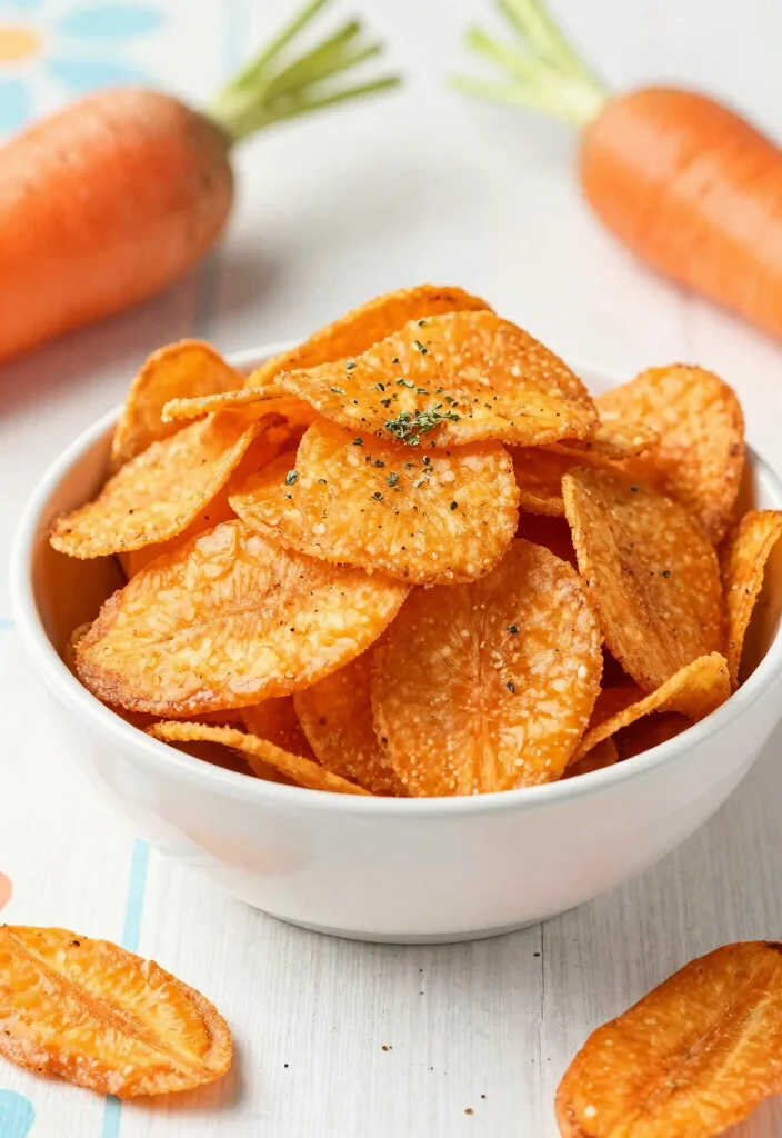 16 Easy, Healthy, and Flavorful Carrot Recipes Side Dishes for Kids - 10. Baked Carrot Chips 1