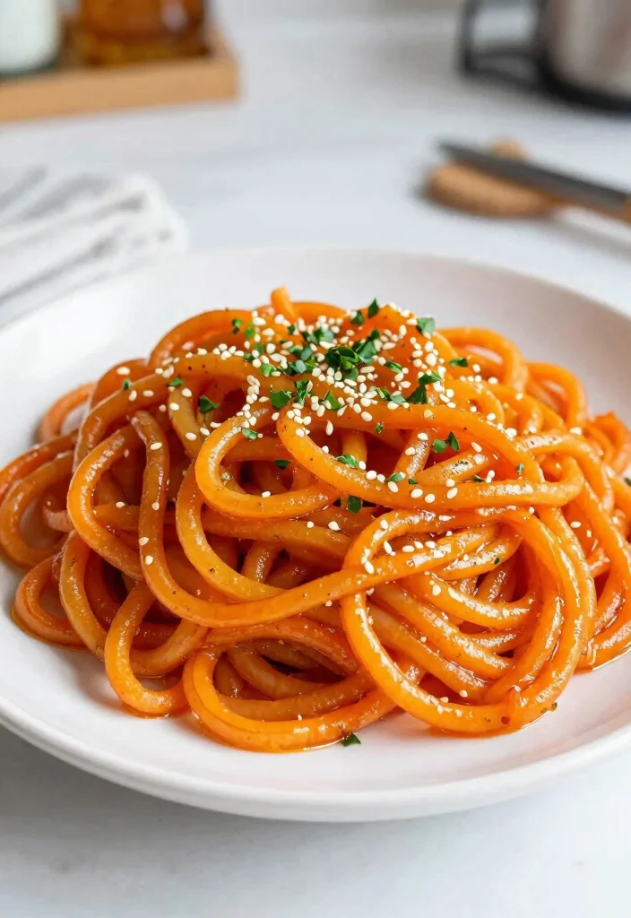 16 Easy, Healthy, and Flavorful Carrot Recipes Side Dishes for Kids - 14. Glazed Carrot Noodles 1