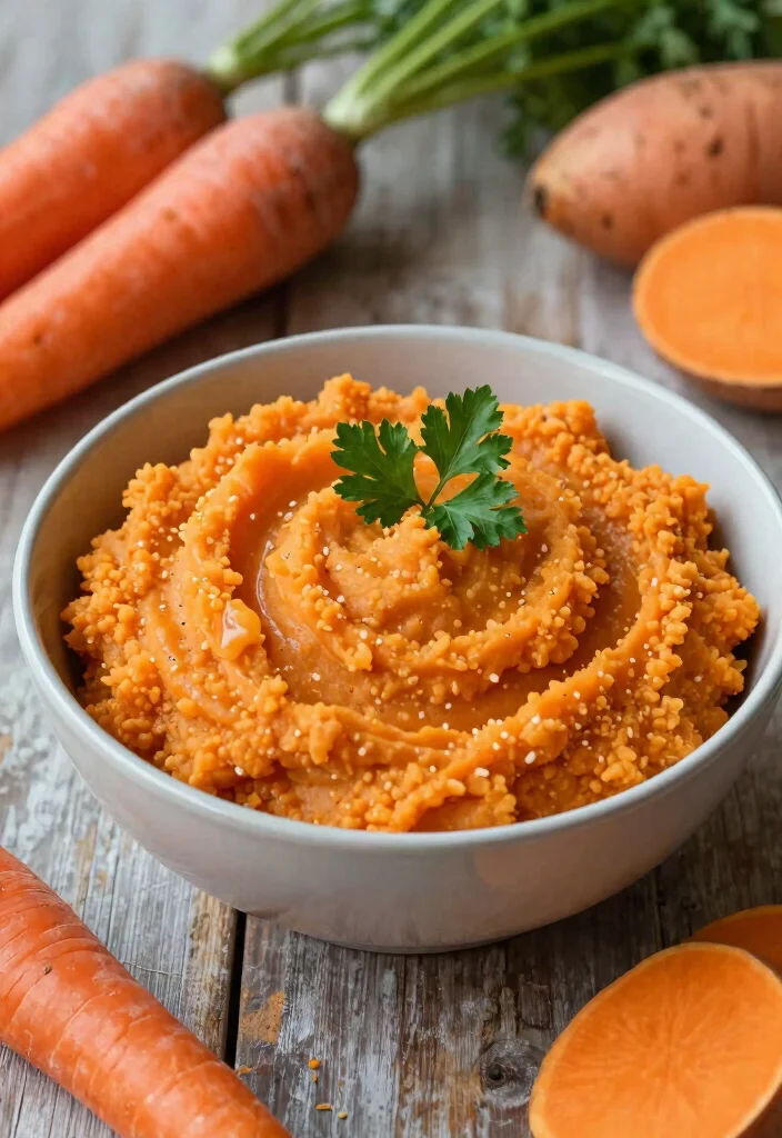 16 Easy, Healthy, and Flavorful Carrot Recipes Side Dishes for Kids - 7. Carrot and Sweet Potato Mash 1