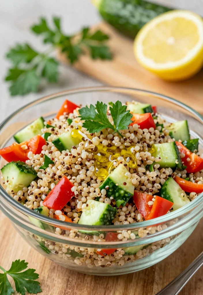 16 Food Recipes for Lunch: Quick Everyday Ideas - 1. Quinoa Salad with Chickpeas 1