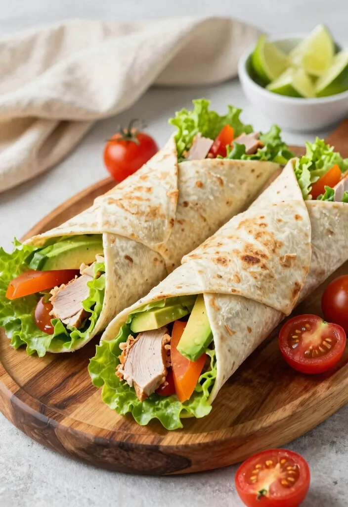 16 Food Recipes for Lunch: Quick Everyday Ideas - 3. Turkey and Avocado Lettuce Wraps 1
