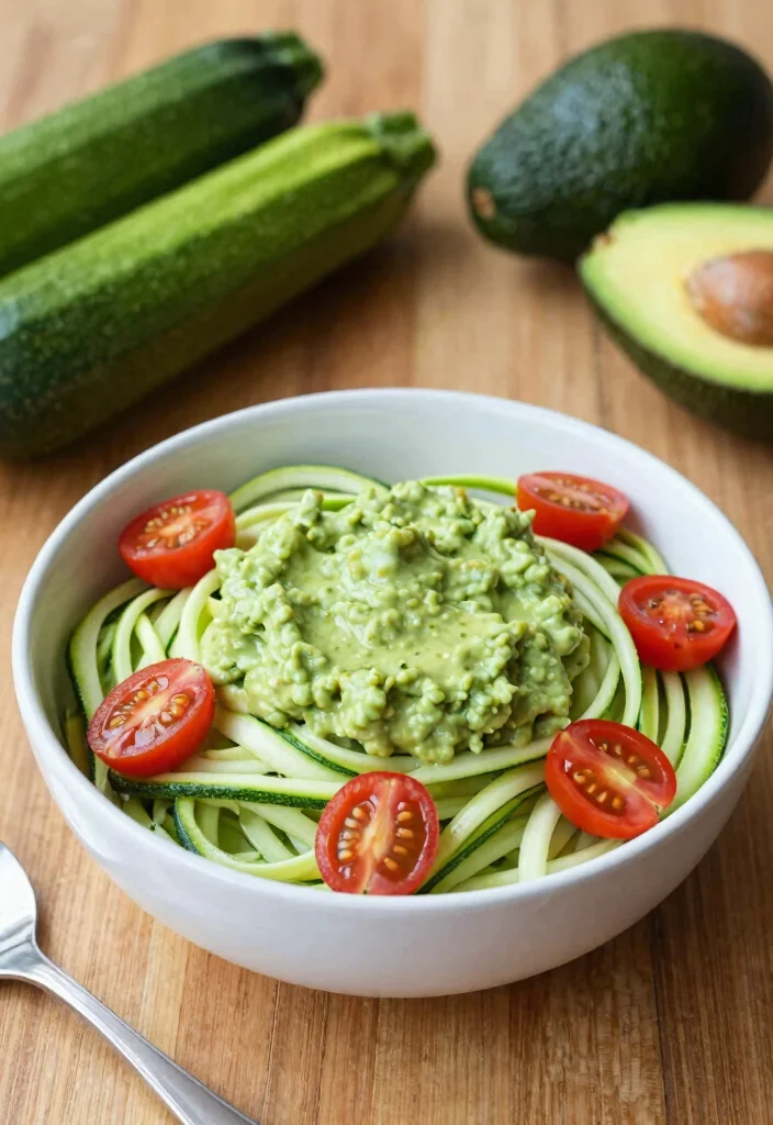16 Gluten Free Dairy Free Recipes for Busy Families - 3. Zucchini Noodles with Avocado Sauce 1