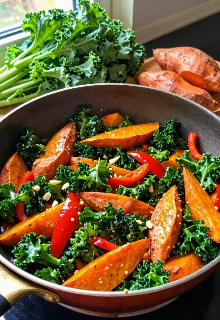 16 Gluten Free Dairy Free Recipes for Busy Families - 4. Sweet Potato and Kale Stir-Fry 1