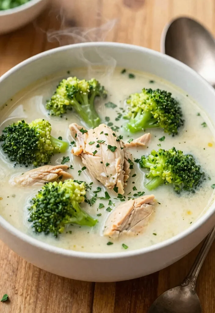 16 Healthy Crockpot Chicken and Broccoli Recipes for Easy Family Dinners - 13. Easy Chicken and Broccoli Soup 1