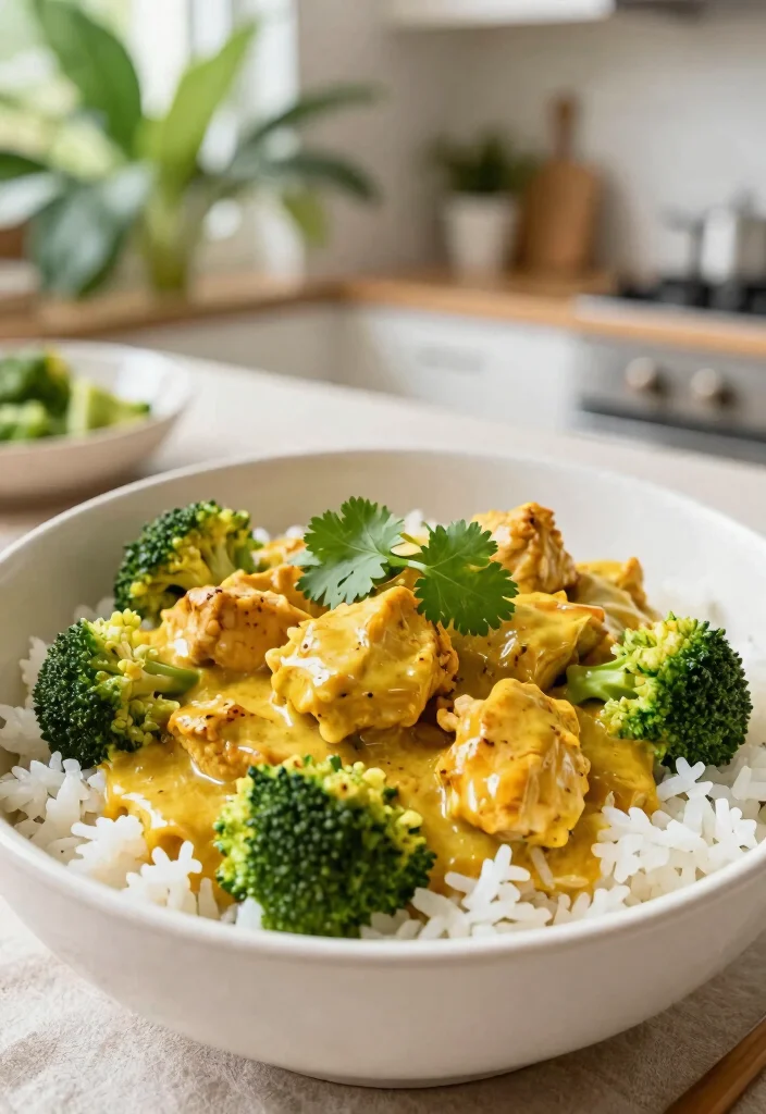 16 Healthy Crockpot Chicken and Broccoli Recipes for Easy Family Dinners - 5. Coconut Curry Chicken and Broccoli 1