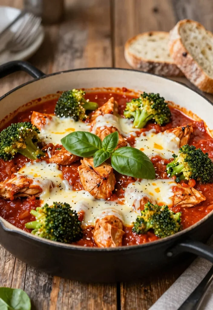 16 Healthy Crockpot Chicken and Broccoli Recipes for Easy Family Dinners - 7. Italian Chicken and Broccoli Skillet 1