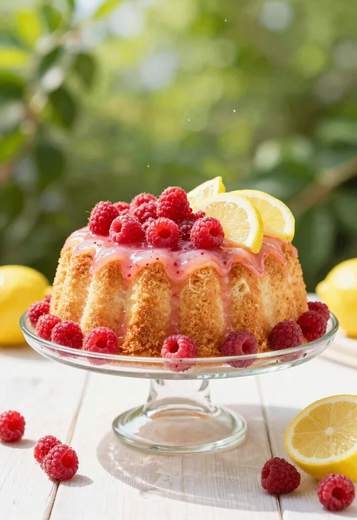 17 Angel Food Cake Recipes Light Fluffy Classics - 10. Raspberry Lemonade Angel Food Cake 1