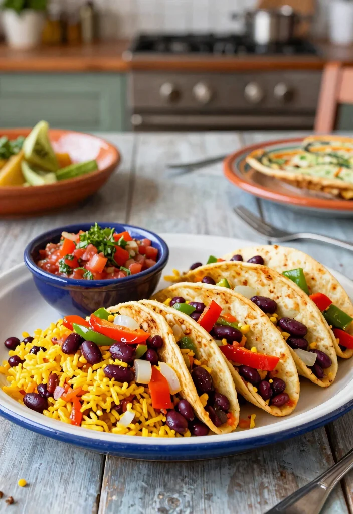 17 Beans and Rice Recipes: Hearty Budget-Friendly Dishes - 14. Beans and Rice Fajitas 1
