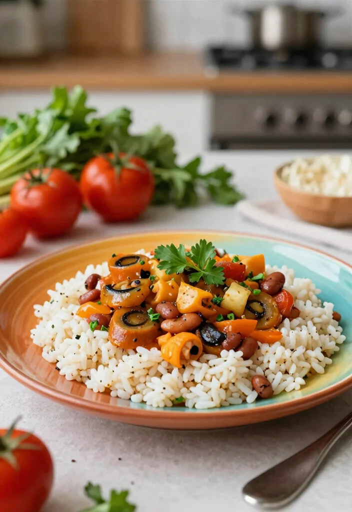 17 Beans and Rice Recipes: Hearty Budget-Friendly Dishes - 17. Ratatouille with Rice and Beans 1