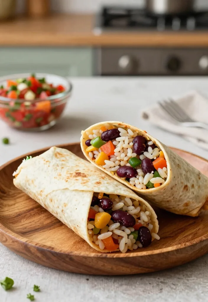 17 Beans and Rice Recipes: Hearty Budget-Friendly Dishes - 8. Bean and Rice Burritos 1