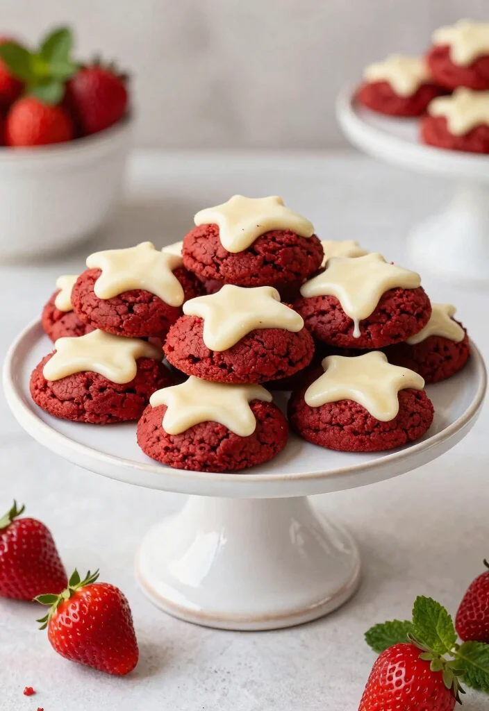 17 Cake Mix Cookie Recipes: Soft, Chewy, and Fast! 6 17 Cake Mix Cookie Recipes: Soft, Chewy, and Fast! - 5. Red Velvet Cookies with Cream Cheese Drizzle 1