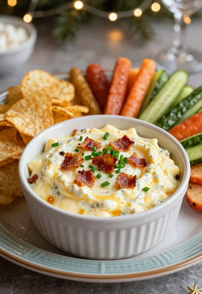 17 Cheese Dip Recipes Velveeta Creamy Crowd Pleasers - 5. Loaded Baked Potato Velveeta Dip 1