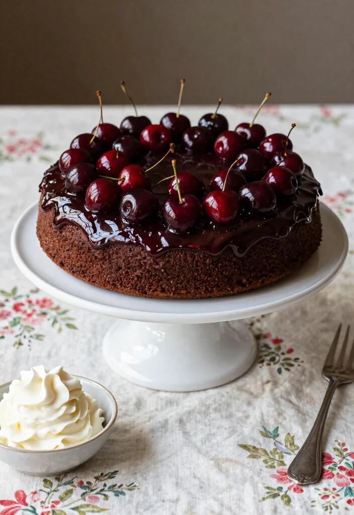 17 Chocolate Cake Mix Recipes Rich Crowd Pleasers - 7. Chocolate Cherry Upside-Down Cake 1