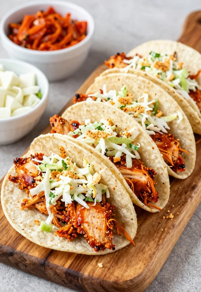 17 Crockpot Chicken Recipes: Mexican Bold Family Favorites - 16. Zesty BBQ Chicken Tacos 1