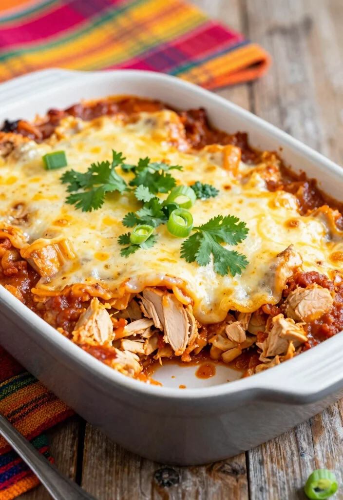 17 Crockpot Chicken Recipes: Mexican Bold Family Favorites - 2. Chicken Enchilada Casserole 1