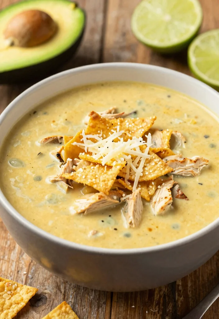 17 Crockpot Chicken Recipes: Mexican Bold Family Favorites - 5. Creamy Chicken Tortilla Soup 1