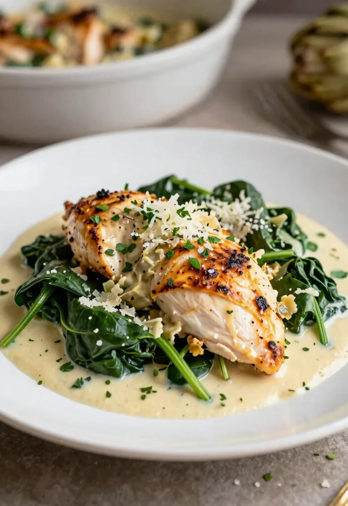 17 Crockpot Low Carb Recipes Flavorful Keto Friendly - 17. Spinach and Artichoke Chicken 1