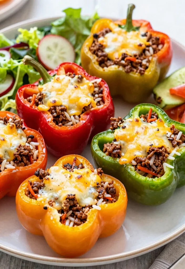 17 Crockpot Recipes: Easy, Cheap Budget-Friendly Meals - 11. Stuffed Peppers 1