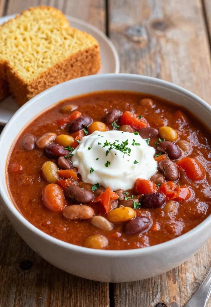 17 Crockpot Recipes: Easy, Cheap Budget-Friendly Meals - 3. Vegetarian Chili 1