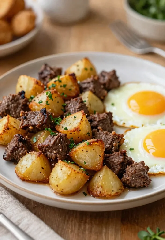 17 Crockpot Round Steak Recipes for Budget-Friendly Comfort - 14. Round Steak and Potato Hash 1
