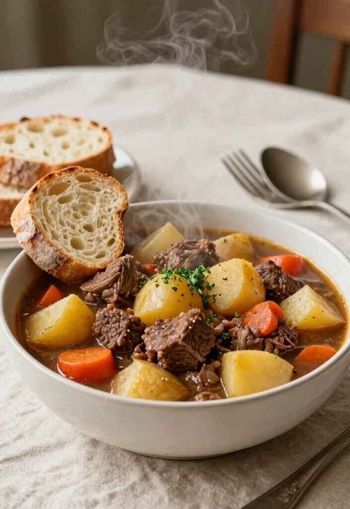 17 Crockpot Round Steak Recipes for Budget-Friendly Comfort - 3. Hearty Round Steak Stew 1