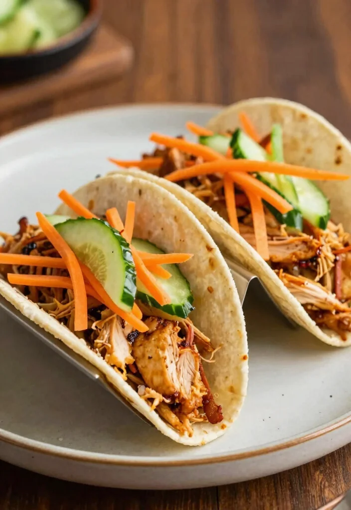 17 Crowd-Pleasing Crockpot Chicken Taco Recipes for Healthy Dinners - 13. Ginger Soy Chicken Tacos 1