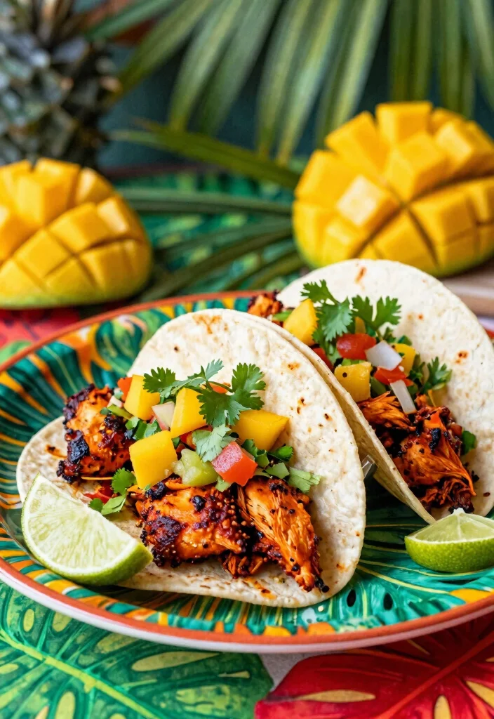 17 Crowd-Pleasing Crockpot Chicken Taco Recipes for Healthy Dinners - 15. Caribbean Jerk Chicken Tacos 1