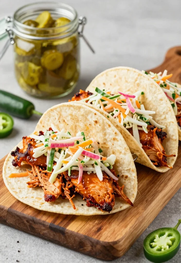 17 Crowd-Pleasing Crockpot Chicken Taco Recipes for Healthy Dinners - 3. Sweet and Tangy BBQ Chicken Tacos 1
