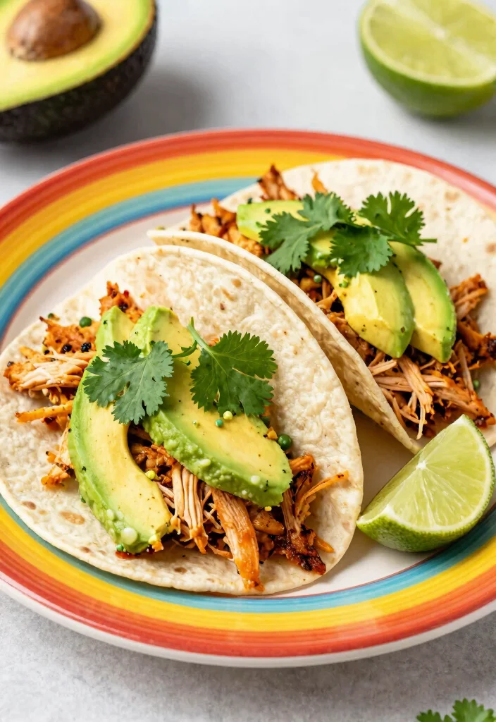 17 Crowd-Pleasing Crockpot Chicken Taco Recipes for Healthy Dinners - 9. Cilantro Lime Chicken Tacos 1