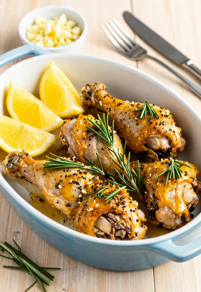 17 Flavor-Packed Crockpot Chicken Leg Recipes for Healthy Meal Prep - 1. Lemon Garlic Rosemary Chicken Legs 1