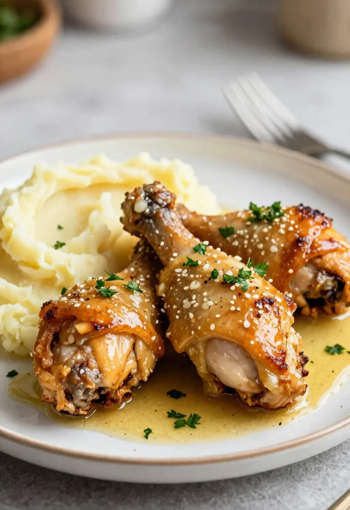 17 Flavor-Packed Crockpot Chicken Leg Recipes for Healthy Meal Prep - 12. Garlic Parmesan Chicken Legs 1