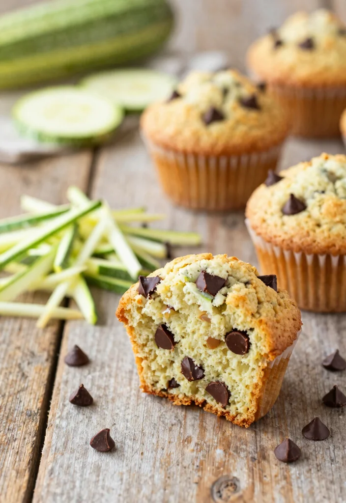 17 Gluten Free Muffins Recipes: Soft Grab and Go Treats - 3. Chocolate Chip Zucchini Muffins 1