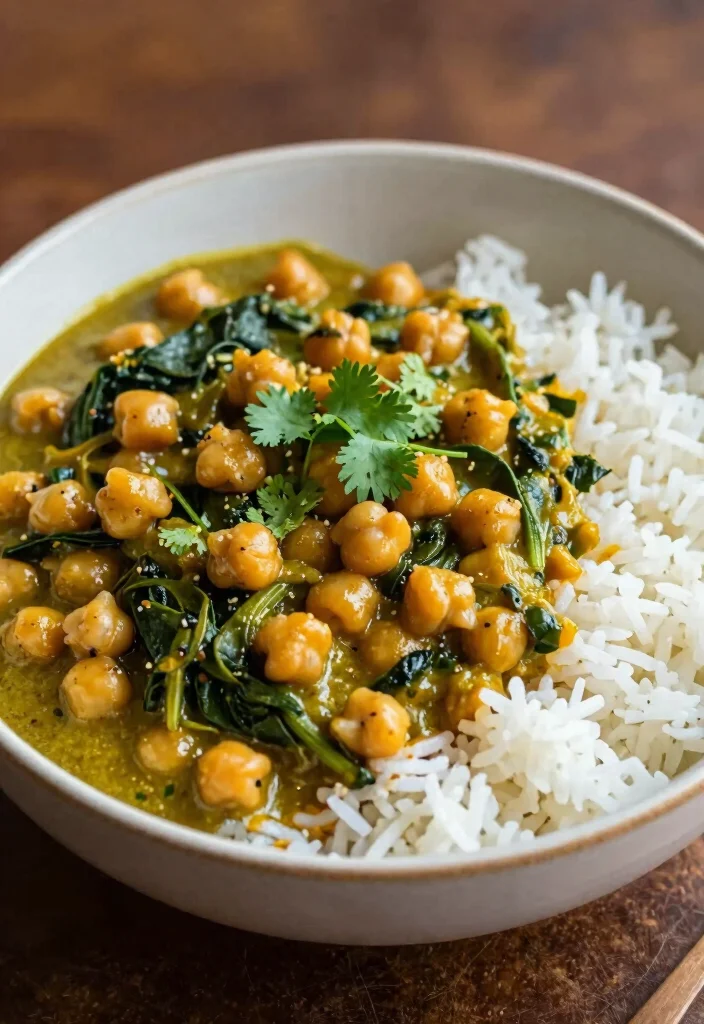 18 Aroma Rice Cooker Recipes: Easy One Pot Meals - 14. Chickpea and Spinach Coconut Curry 1