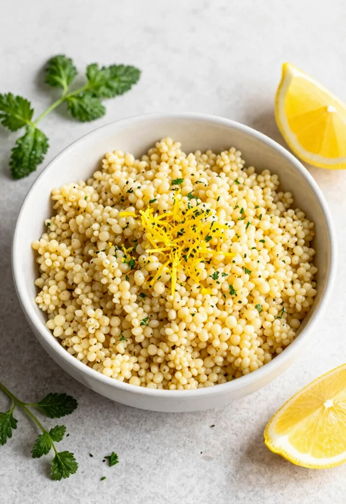 18 Aroma Rice Cooker Recipes: Easy One Pot Meals - 9. Zesty Lemon and Garlic Couscous 1