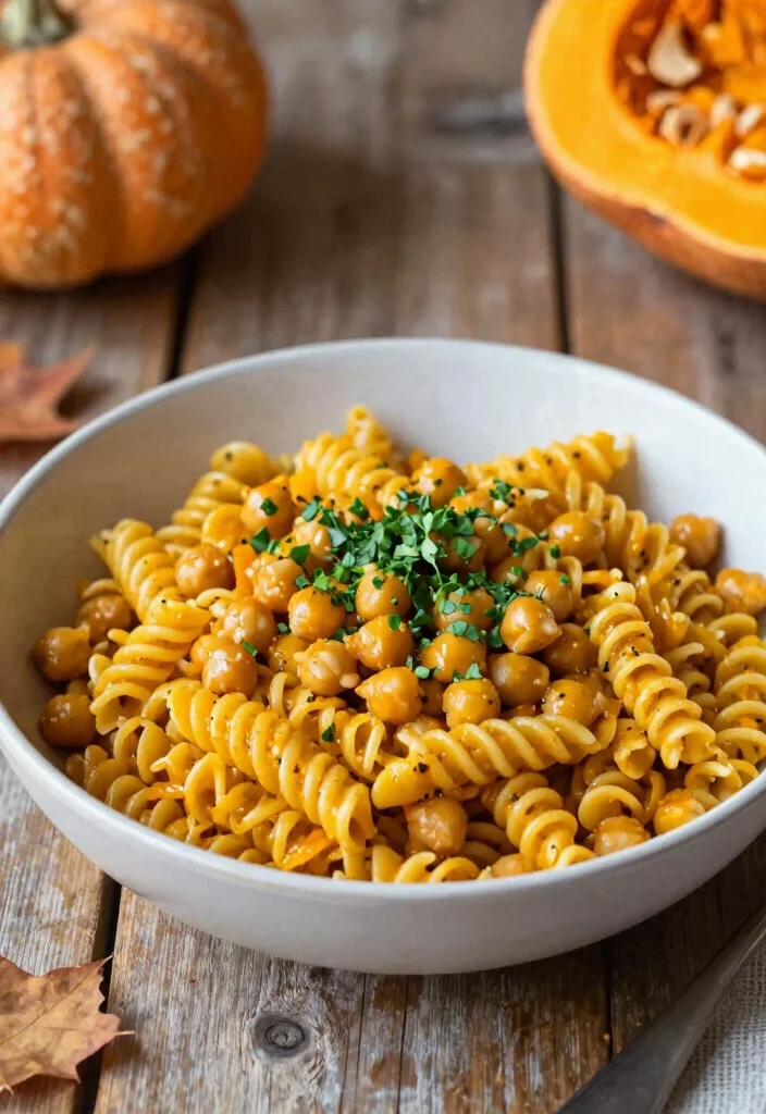 18 Butternut Squash Pasta Recipes Creamy Cozy Bowls - 15. Butternut Squash and Chickpea Pasta 1