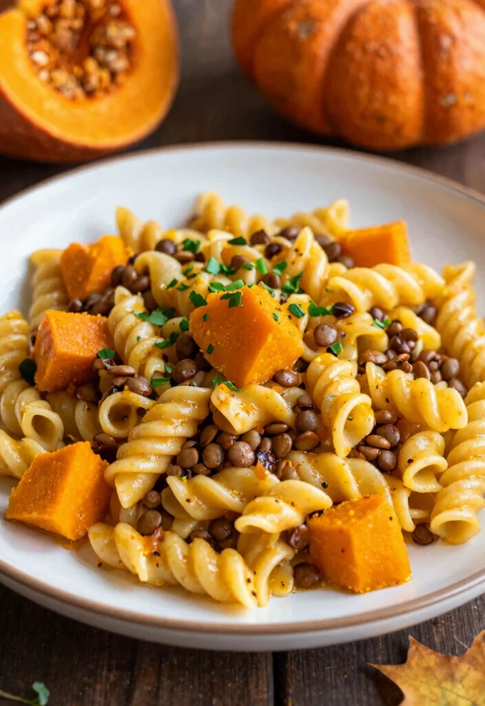 18 Butternut Squash Pasta Recipes Creamy Cozy Bowls - 16. Butternut Squash and Lentil Pasta 1