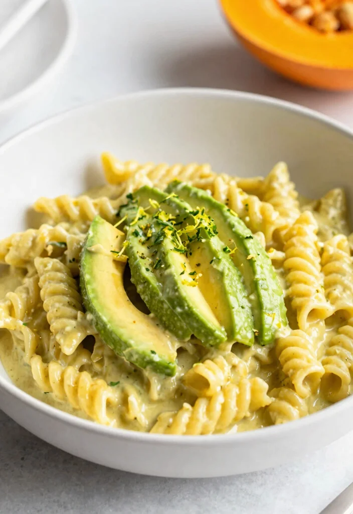 18 Butternut Squash Pasta Recipes Creamy Cozy Bowls - 17. Creamy Butternut Squash and Avocado Pasta 1