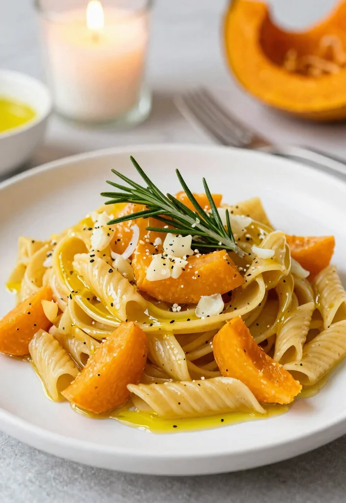 18 Butternut Squash Pasta Recipes Creamy Cozy Bowls - 4. Garlic Butternut Squash Pasta 1