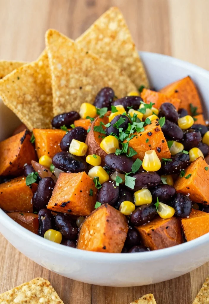 18 Chips and Dip Recipes Perfect for Any Gathering - 7. Sweet Potato and Black Bean Salsa 1