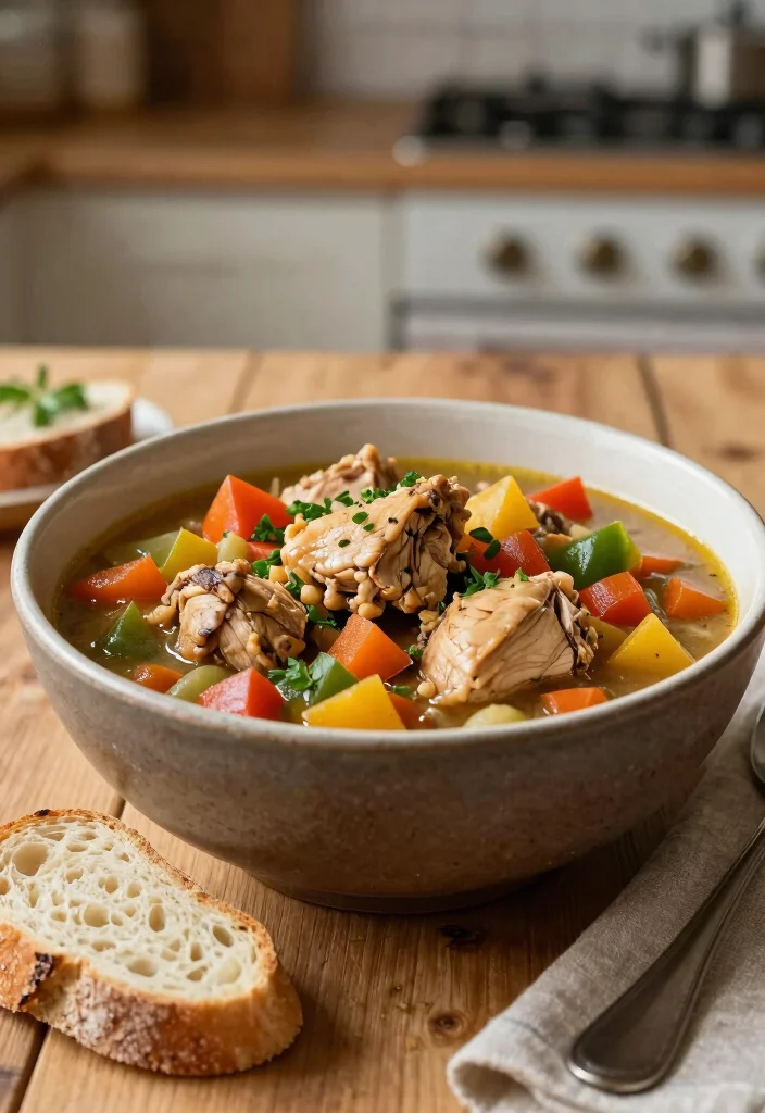 18 Crockpot Chicken Breast Recipes for Easy Juicy Results - 6. Rustic Chicken and Vegetable Stew 1