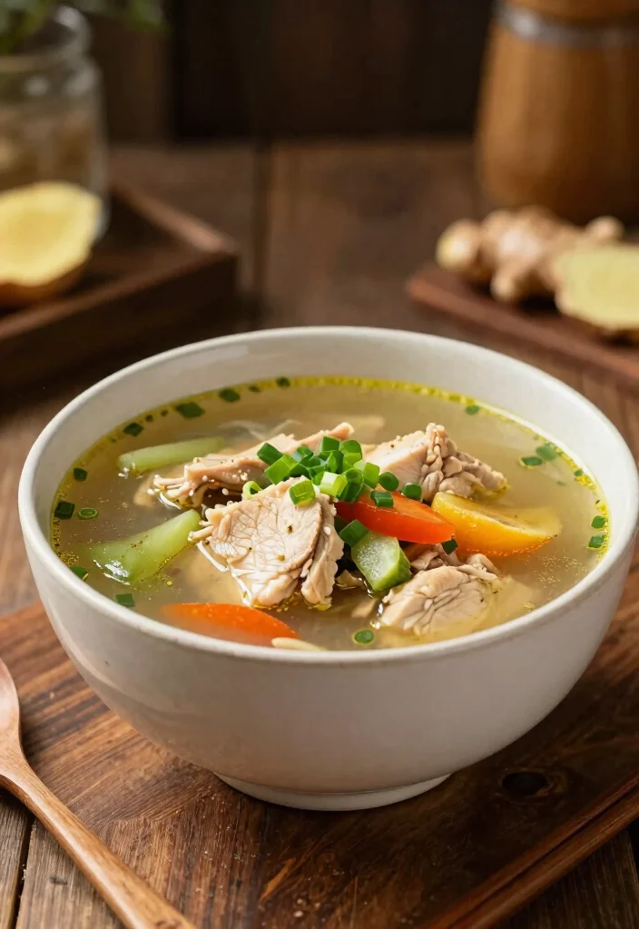 18 Crockpot Chicken Soup Recipes: Warm Nourishing Meals - 13. Asian Ginger Chicken Soup 1