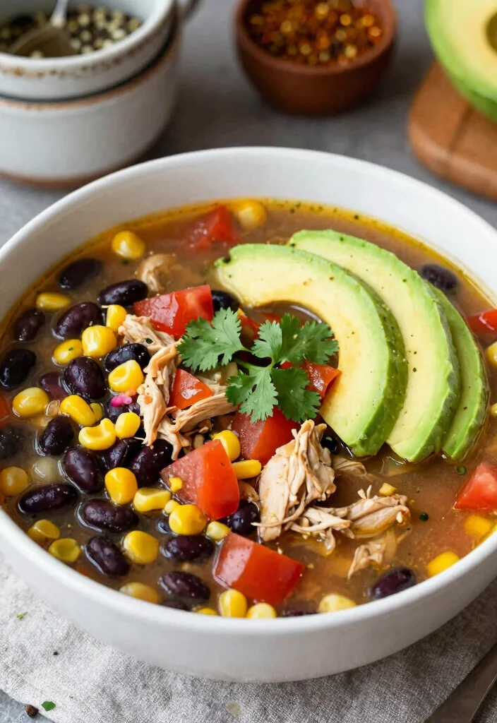 18 Crockpot Chicken Soup Recipes: Warm Nourishing Meals - 4. Southwest Chicken Soup 1